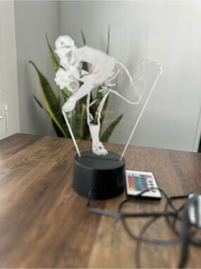 Clear Acrylic 3D Baseball Player LED Night Light ⚾✨ Color Changing Lamp